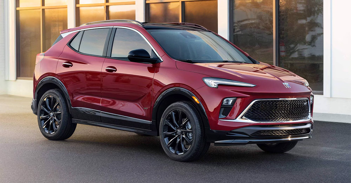 Buick Encore GX SUV exterior in red
