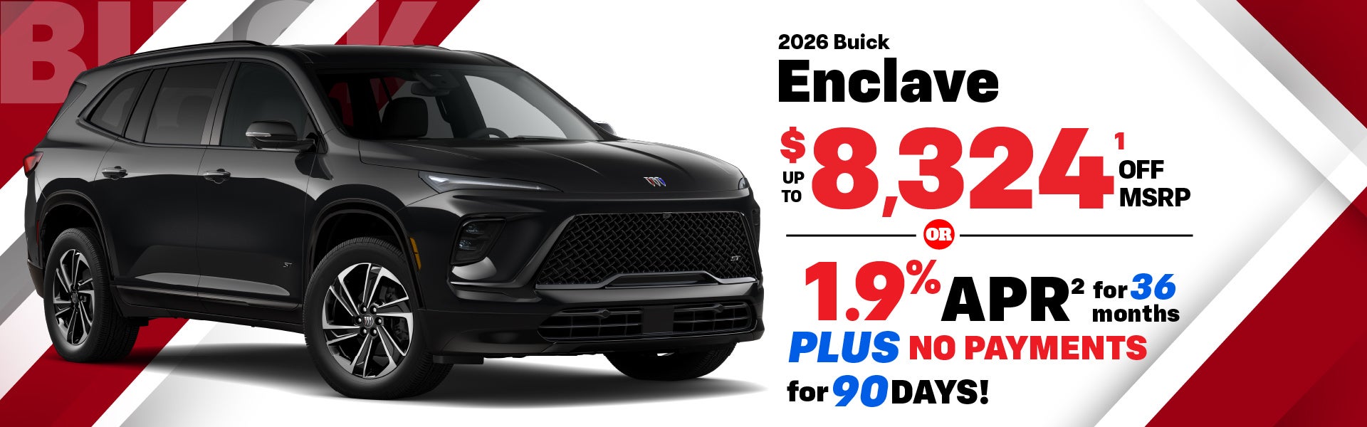 2026 Buick Enclave - up to $8324 off MSRP or 1.9% APR