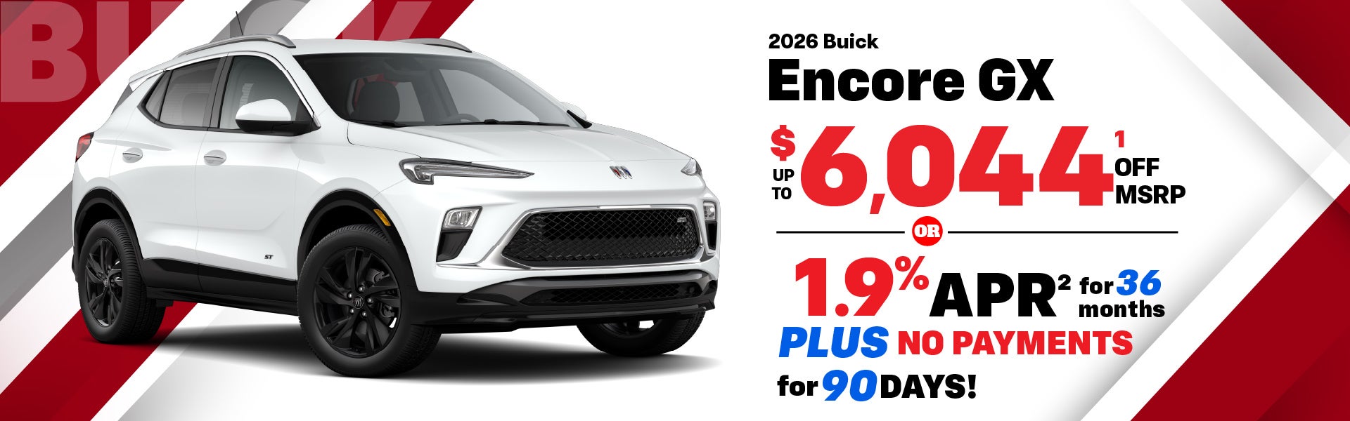 2026 Buick Encore GX - up to $6044 off MSRP or 1.9% APR