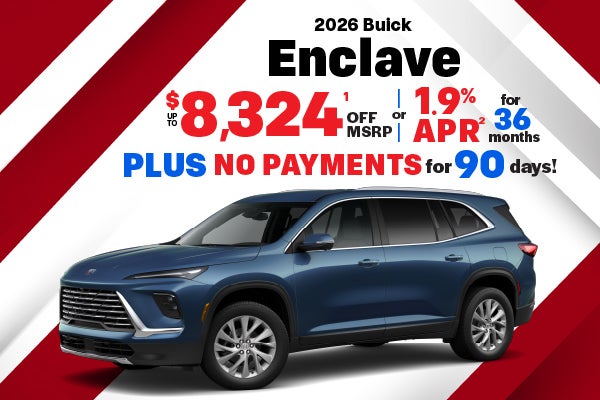 2026 Buick Enclave - up to $8324 off MSRP or 1.9% APR