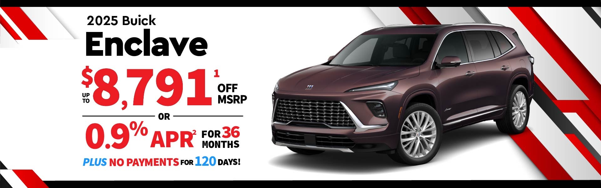 2025 Buick Enclave - up to $8791 off MSRP or 0.9% APR