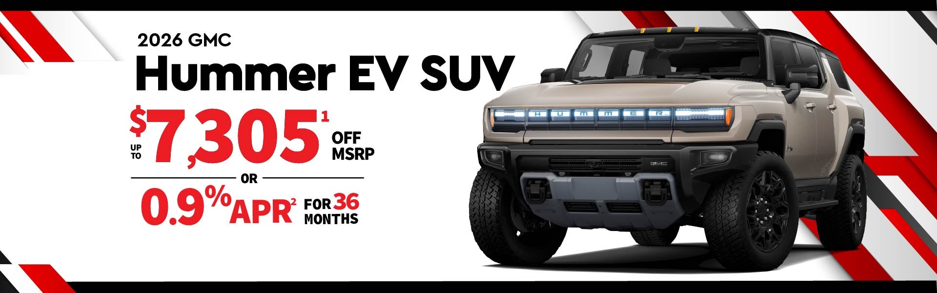2026 GMC HUMMER EV SUV up to $7305 off or - 0.9% APR