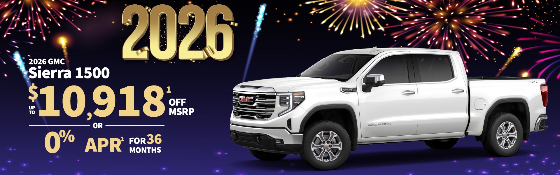 2026 GMC Sierra 1500 - up to $10,918 off MSRP or 0% APR