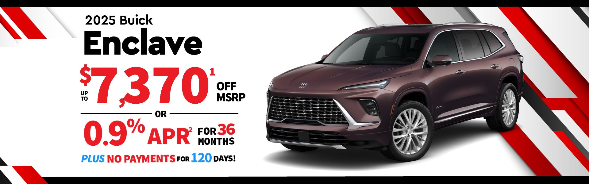 2025 Buick Enclave - up to $7370 off MSRP or 0.9% APR