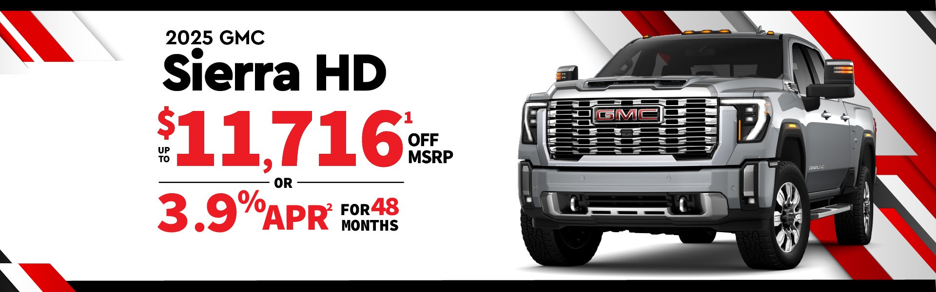 2025 GMC Sierra HD - up to $11,716 off MSRP or 3.9% APR