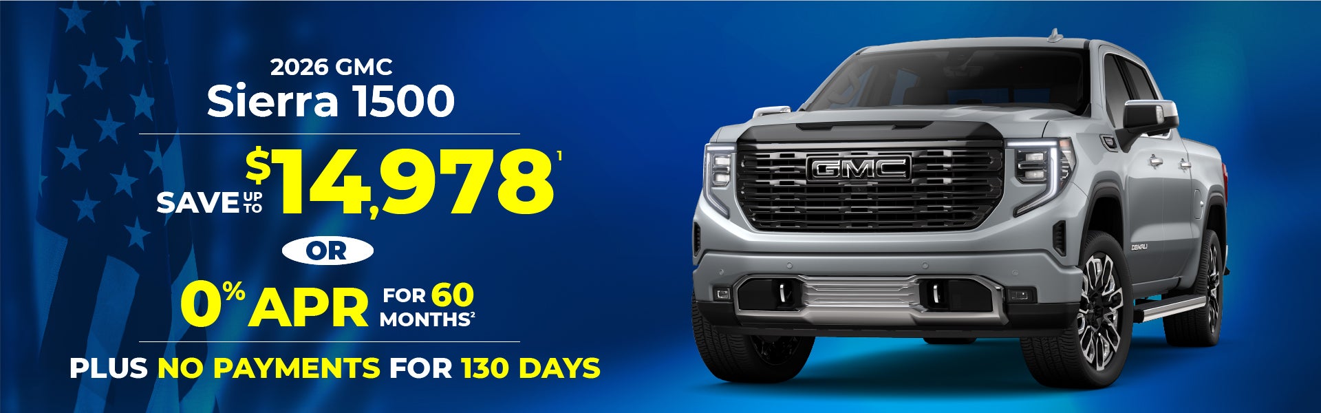 2026 GMC Sierra 1500 - up to $14,978 off MSRP or 0% APR