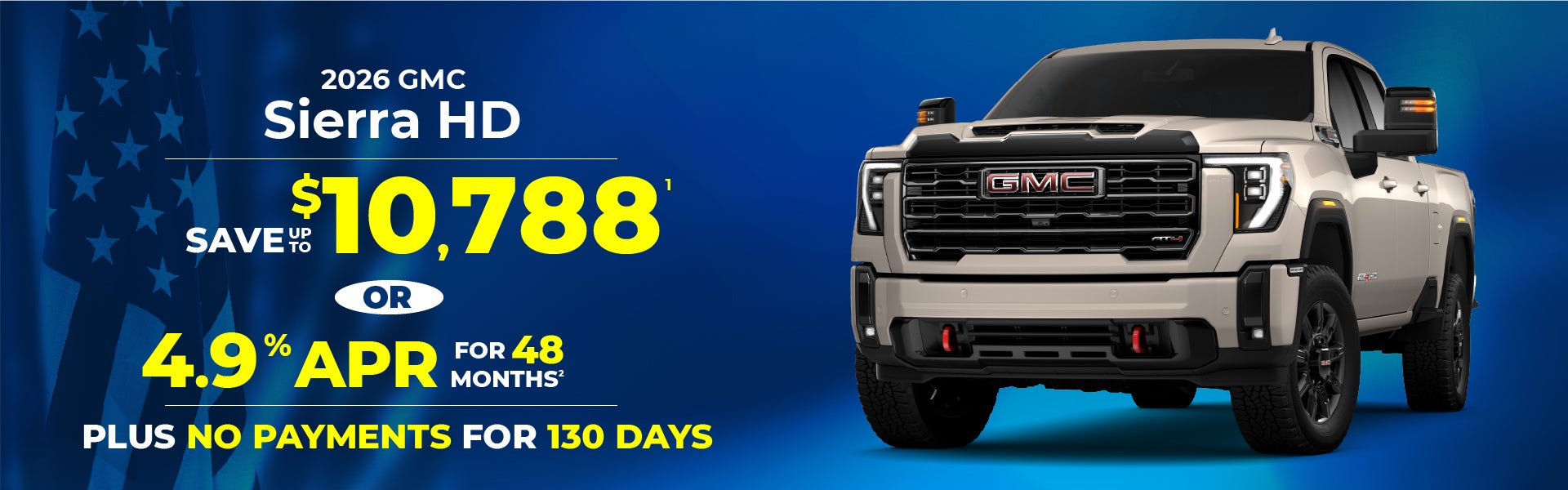 2026 GMC Sierra HD - up to $10,788 off MSRP or 4.9% APR