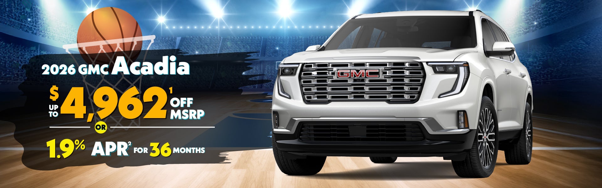 2026 GMC Acadia - up to $4962 off MSRP or 1.9% APR