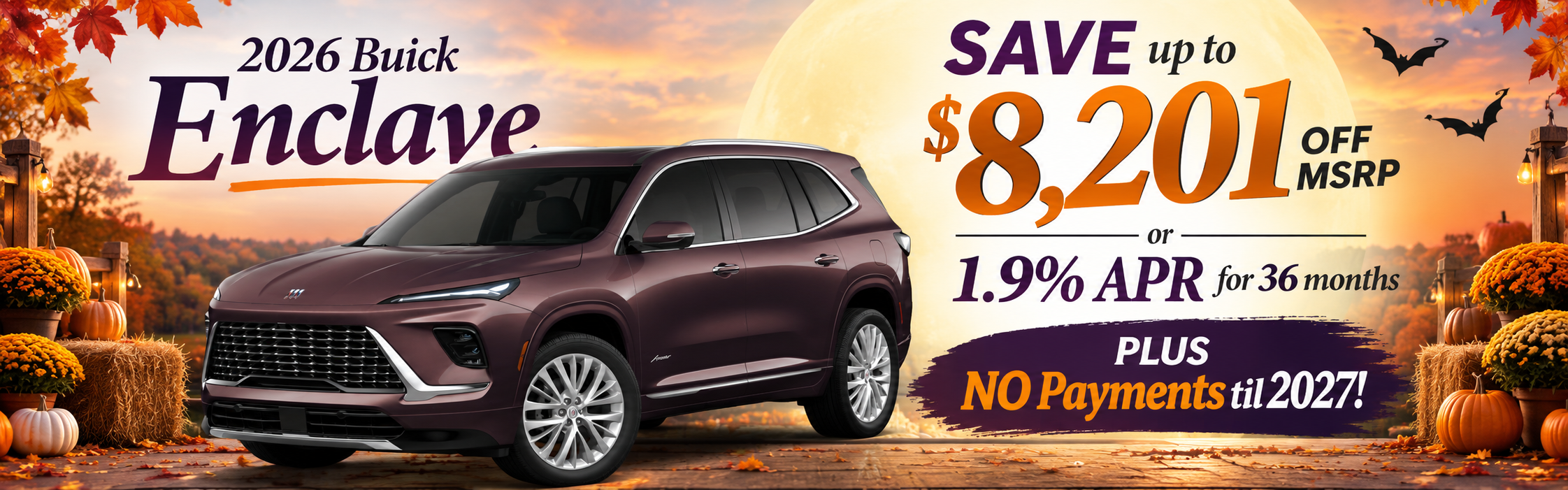 2026 Buick Enclave - up to $8,201 off MSRP or 1.9% APR