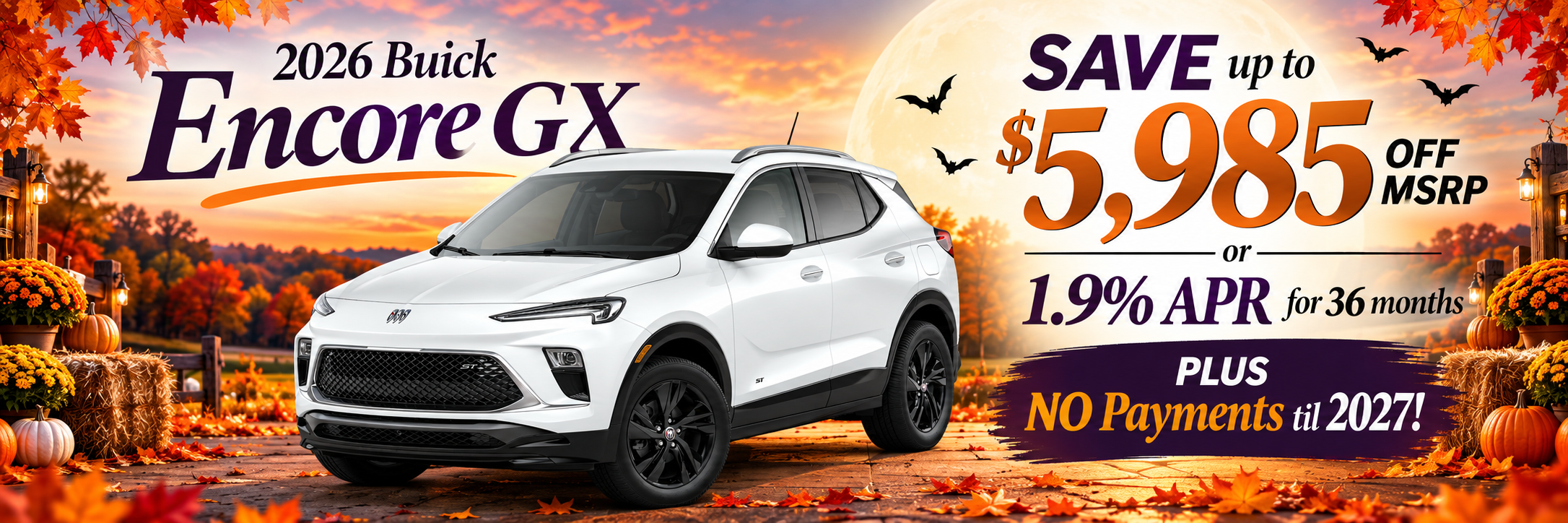 2026 Buick Encore GX - up to $5,985 off MSRP or 1.9% APR