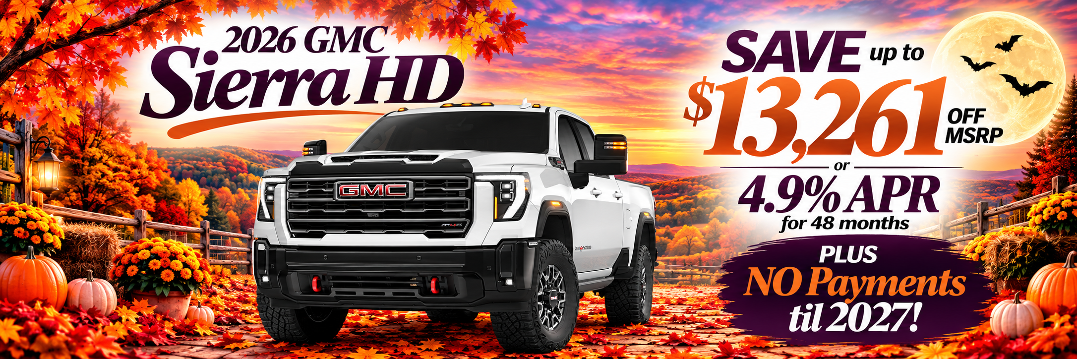 2026 GMC Sierra HD - up to $13,261 off MSRP or 4.9% APR