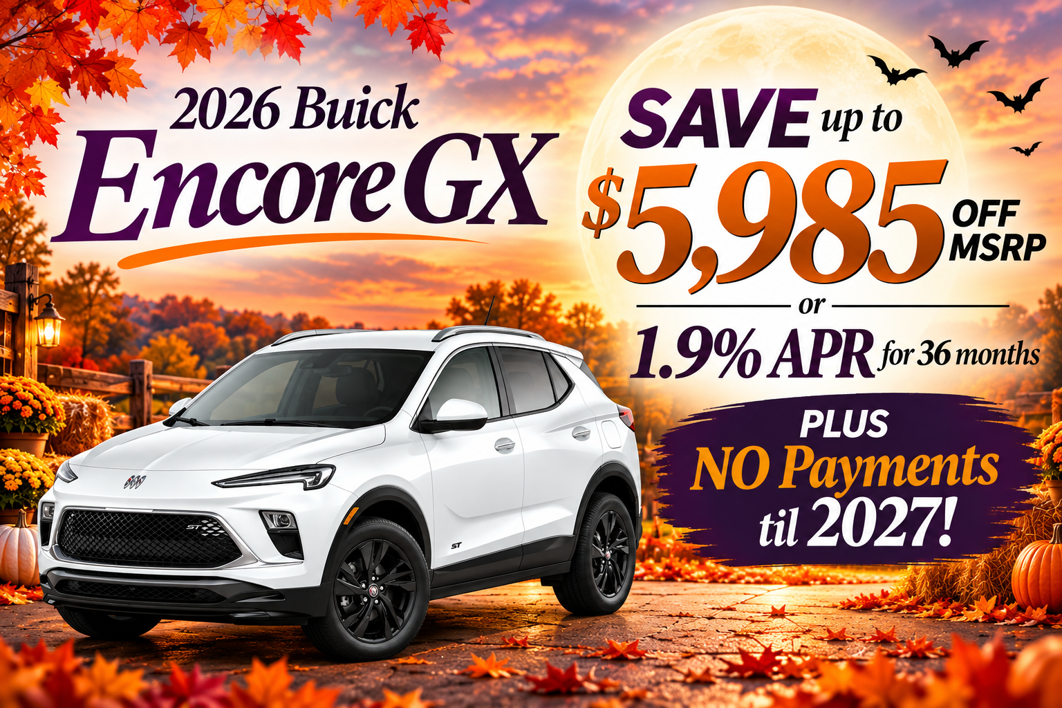 2026 Buick Encore GX - up to $5,985 off MSRP or 1.9% APR