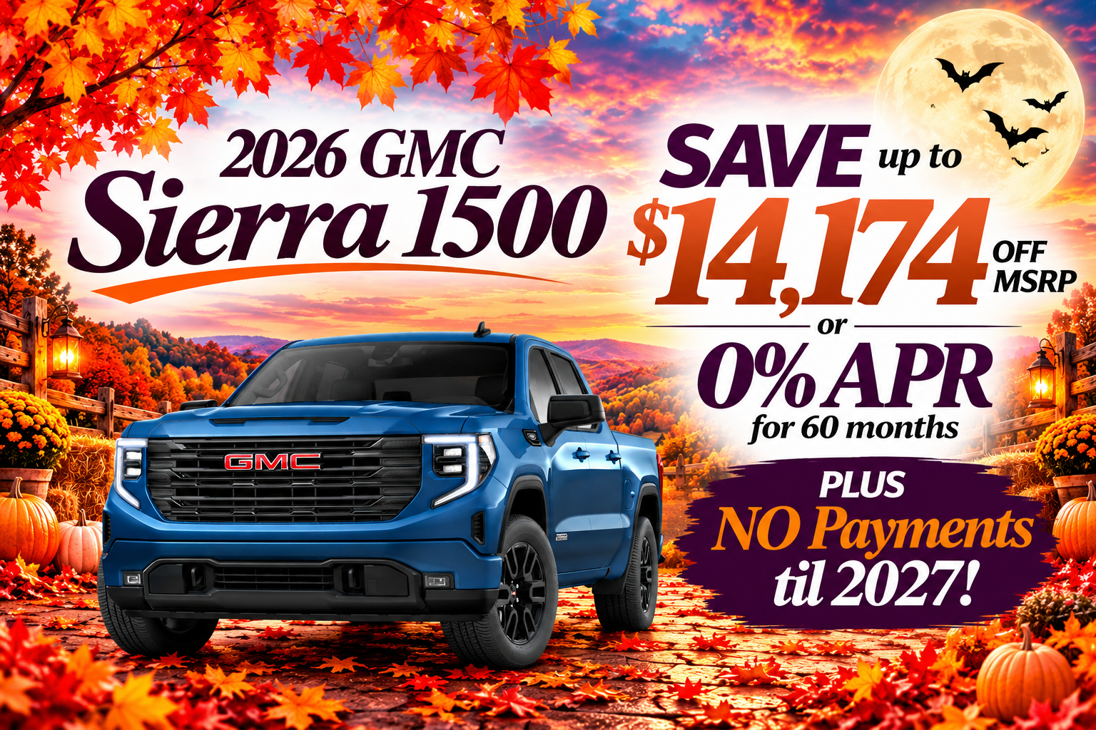 2026 GMC Sierra 1500 - up to $14,174 off MSRP or 0% APR
