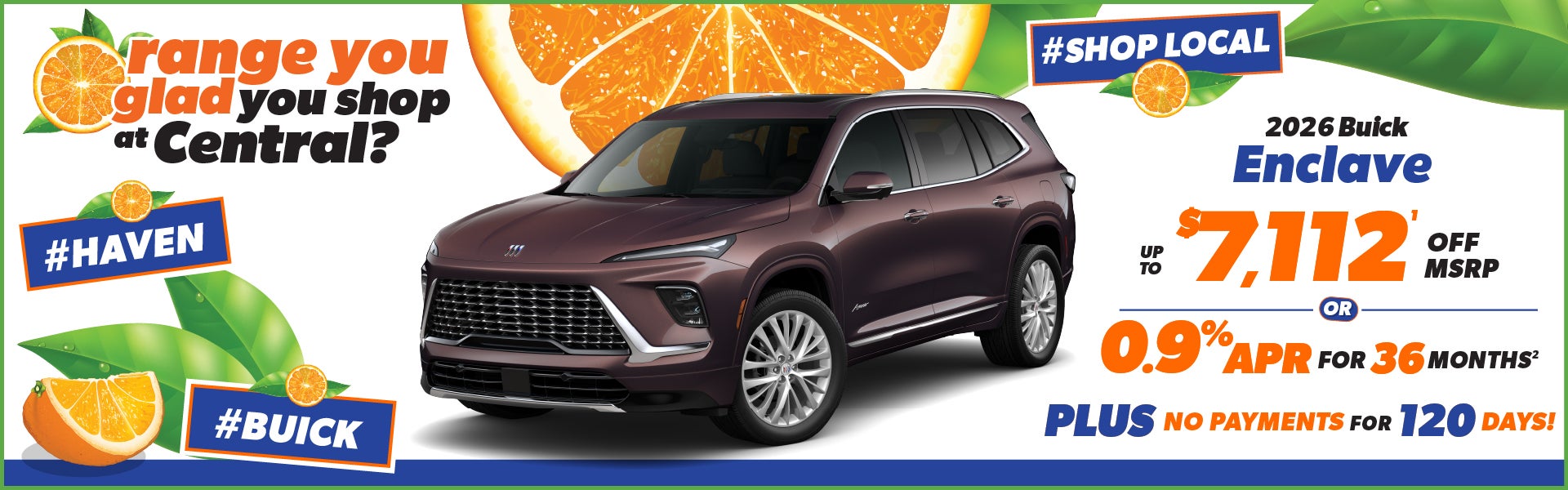 2026 Buick Enclave - up to $7112 off MSRP or 0.9% APR