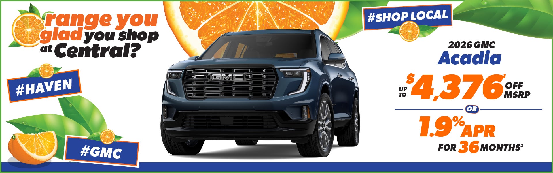 2026 GMC Acadia - up to $4376 off MSRP or 1.9% APR
