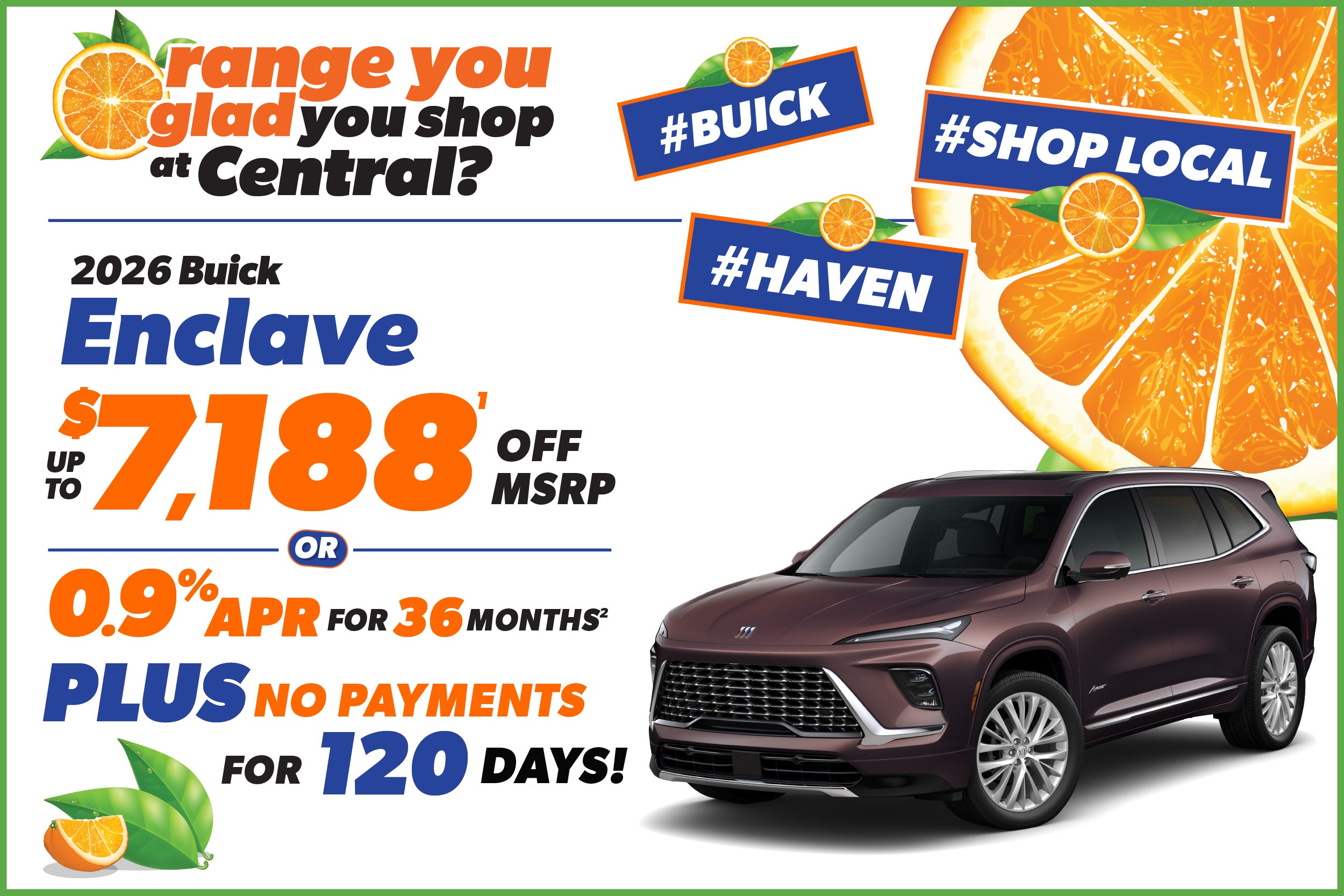 2026 Buick Enclave - up to $7188 off MSRP or 0.9% APR