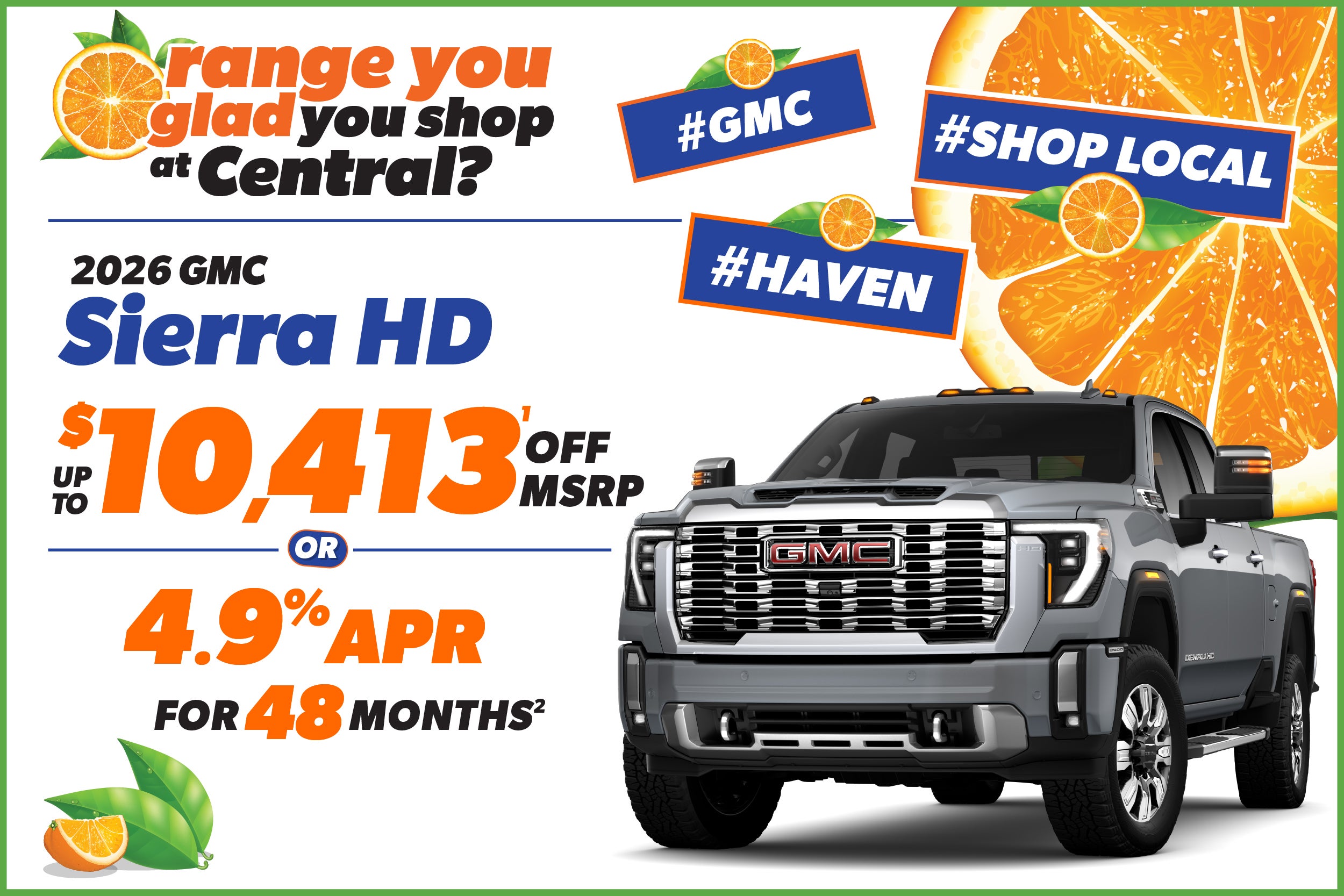 2026 GMC Sierra HD - up to $10,413 off MSRP or 4.9% APR